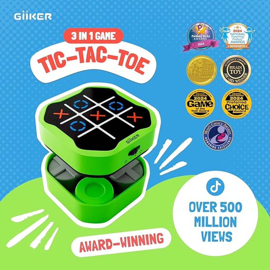 Bolt Game – Console Électronique 3-en-1 De Tic-Tac-Toe – Jeu De Puzzle Portable Pour Voyage