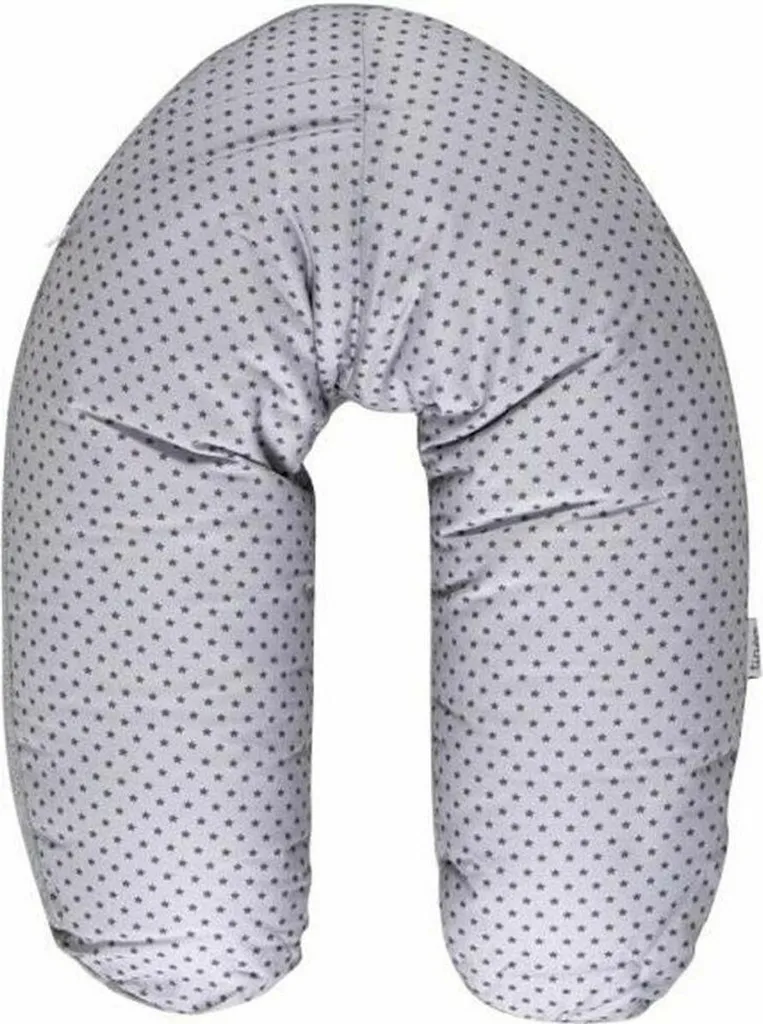 Coussin d'Allaitement Déhoussable en Éponge Grise - Confort Moelleux