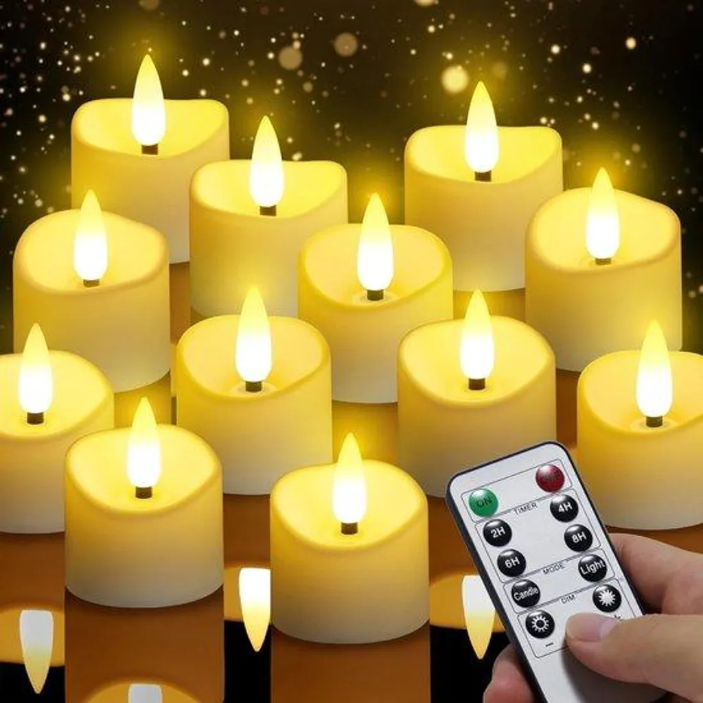 Guirlandes LED décoratives à distance - Pack 12 pièces décoration maison