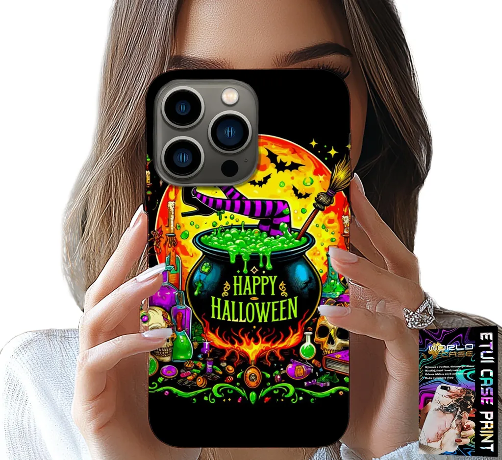 Custodia iPhone 15 Pro Halloween Calderone e Bacchetta - Cover Protettiva