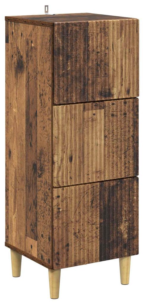 Schubladenschrank Altholz 33 x 34,5 x 90 cm Holzwerkstoff