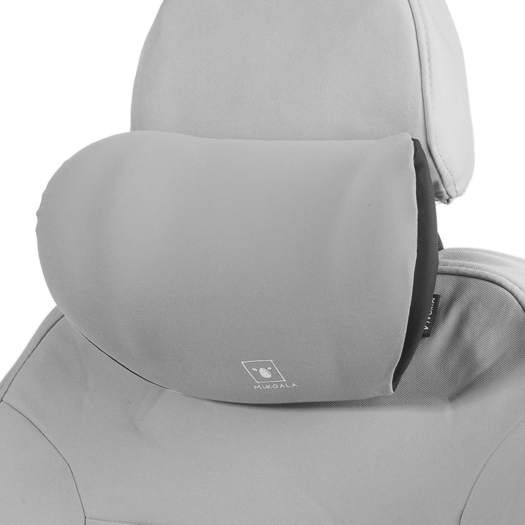 Auto Kopfstütze Ergonomisch Bequemes Nackenkissen Polyester Memory Schaum Verstellbare Breite Grau 1 Stück Für Autofahrten Reisen