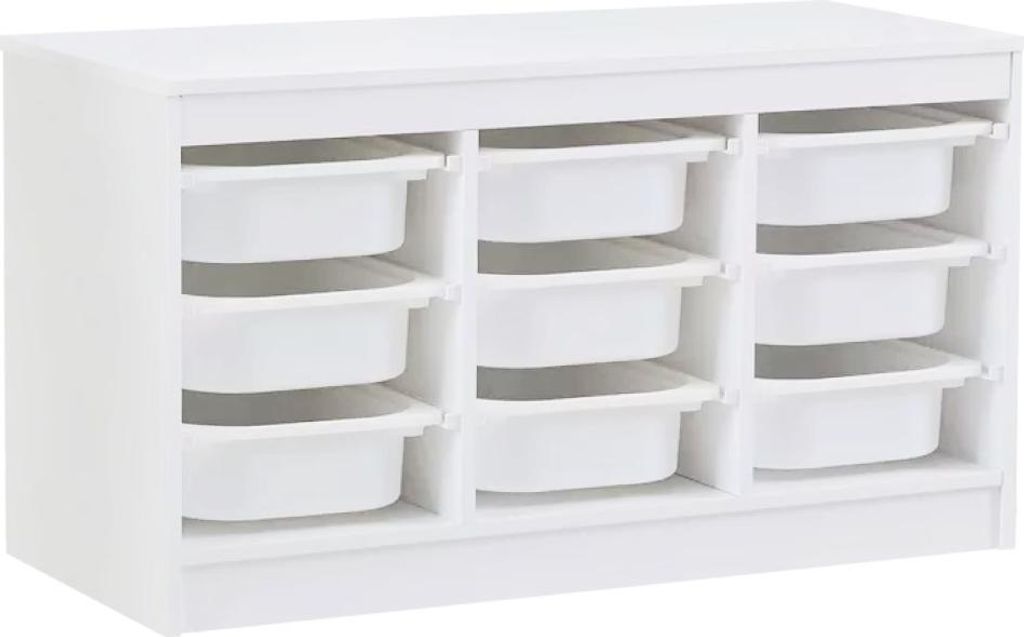 Kondela Organizer mit Aufbewahrungsboxen Trimal - Weiß Produktbild 