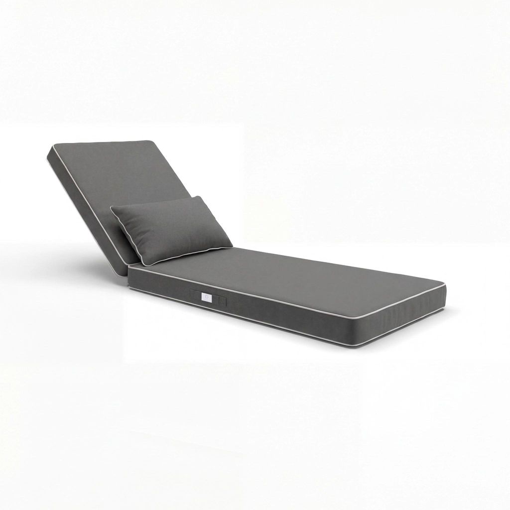 Matelas Transat Premium 190x60 Gris Foncé - Épais 10cm & Produktbild 