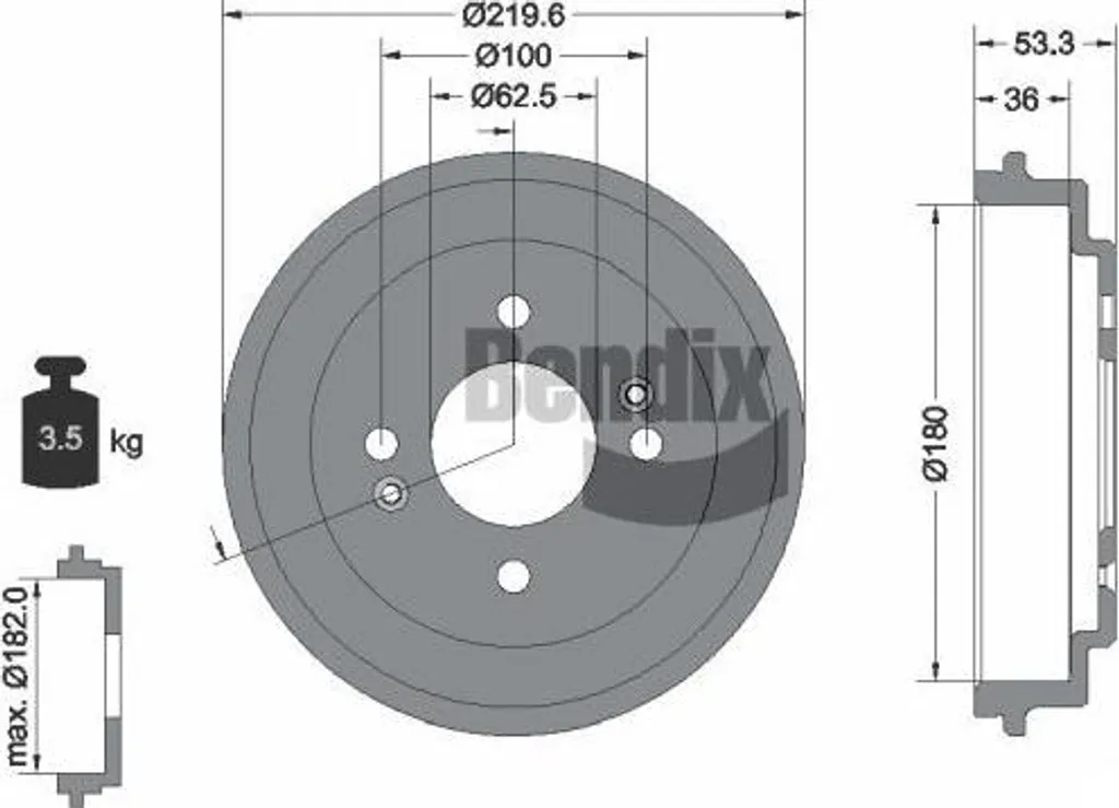 Réparer freinage arrière Kia Picanto avec tambour Bendix BDM1146 robuste
