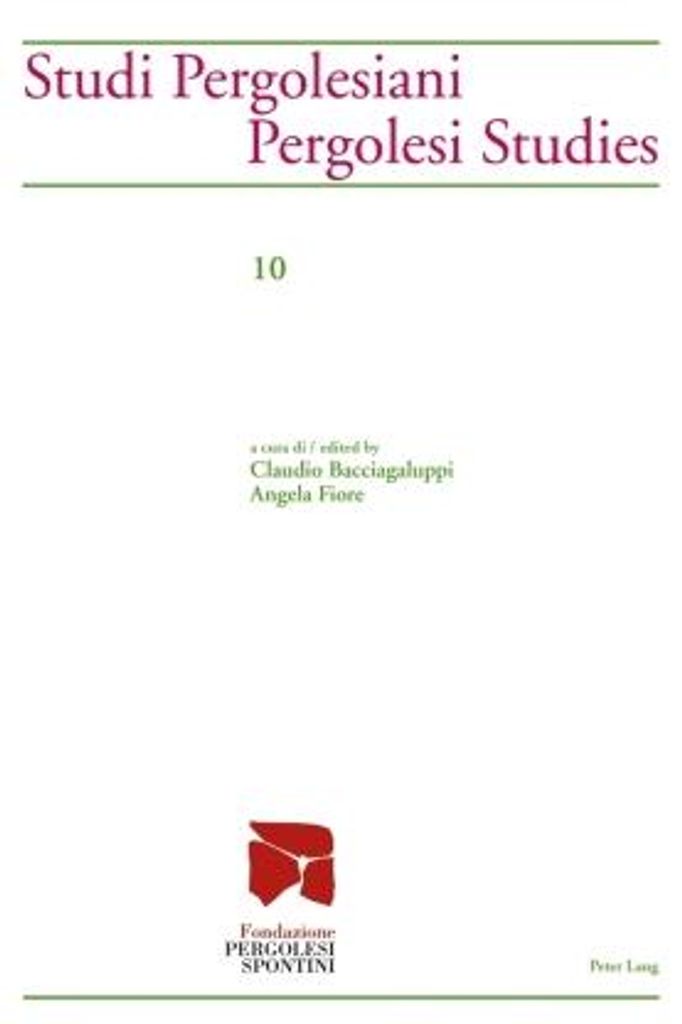 Studi Pergolesiani. Pergolesi Studies 10