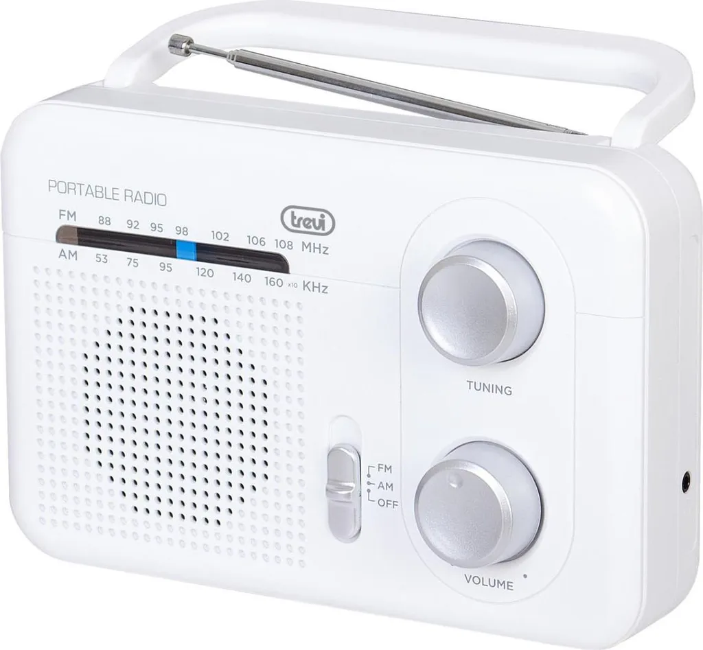 Petite radio de cuisine Trevi RA 7F64 blanche idéale pour le camping