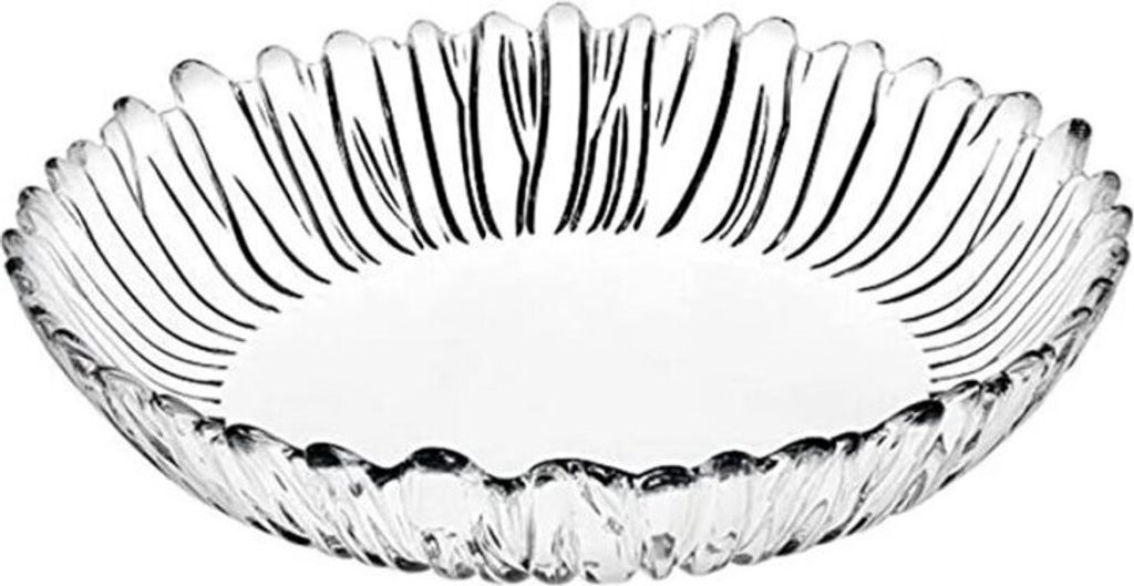 Pasabahce Aurora 6er Serviceteller tief Servierplatte aus Glas Teller