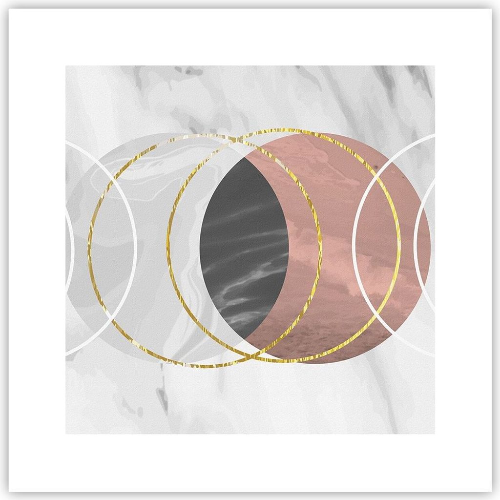 Poster - Poster ohne Rahmen - Abstraktion Formen Stück - 30x30 cm - Wand Bild - Wanddeko - Wandbilder - Kunstposter - Wandposter - Bilder - Kunstd...