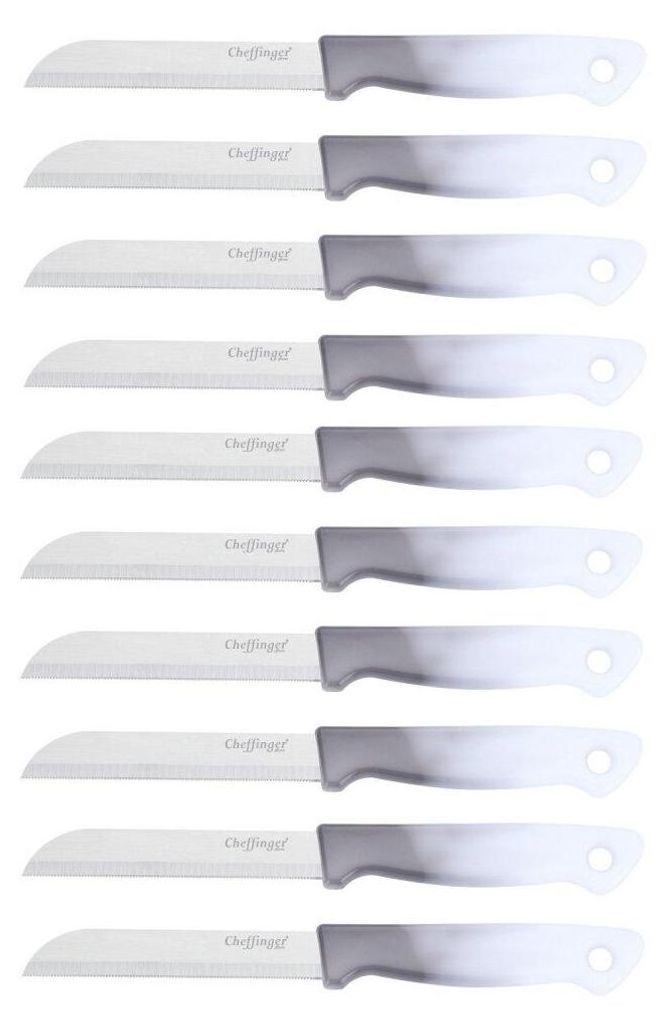 10 couteaux de cuisine 18 cm avec manche ergonomique - Image du produit 