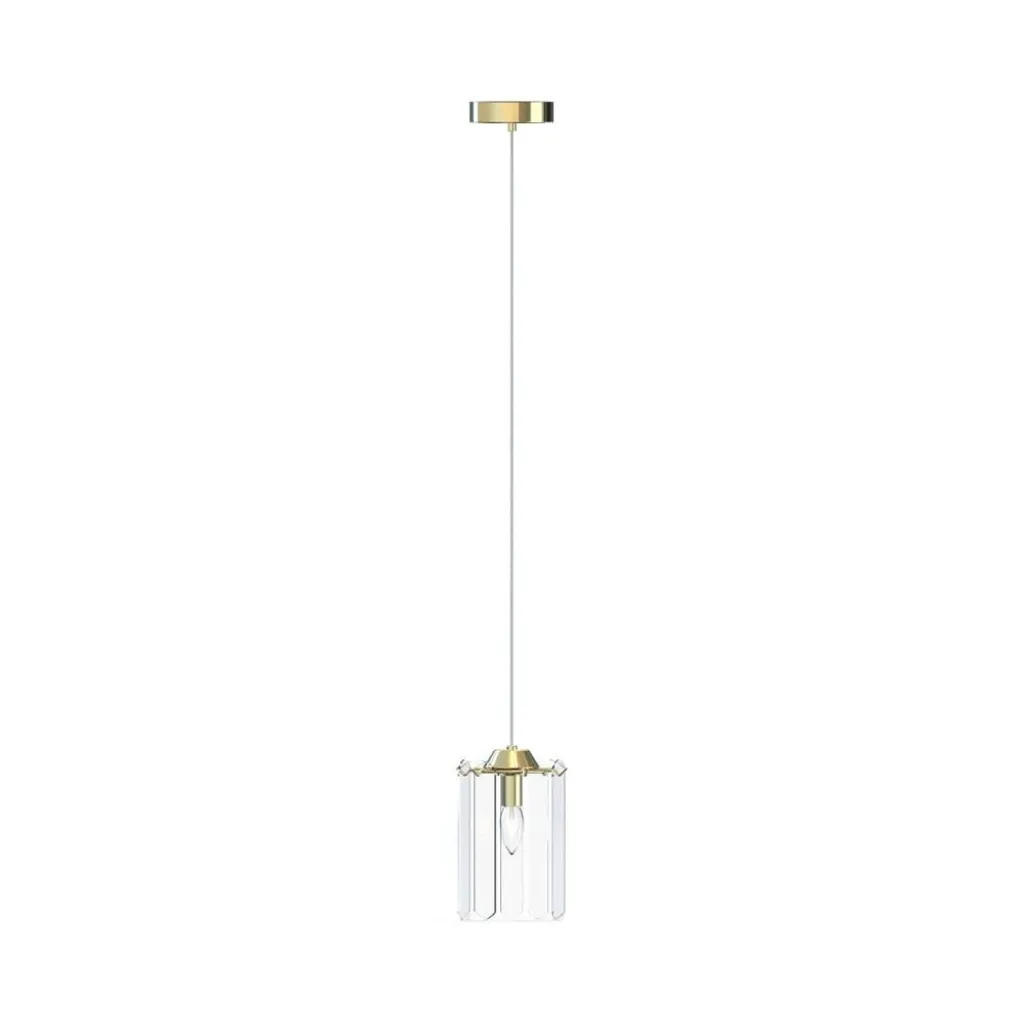 Suspension NIRA Zuma Line dorée et verre 1xE14 150x16cm chic et moderne