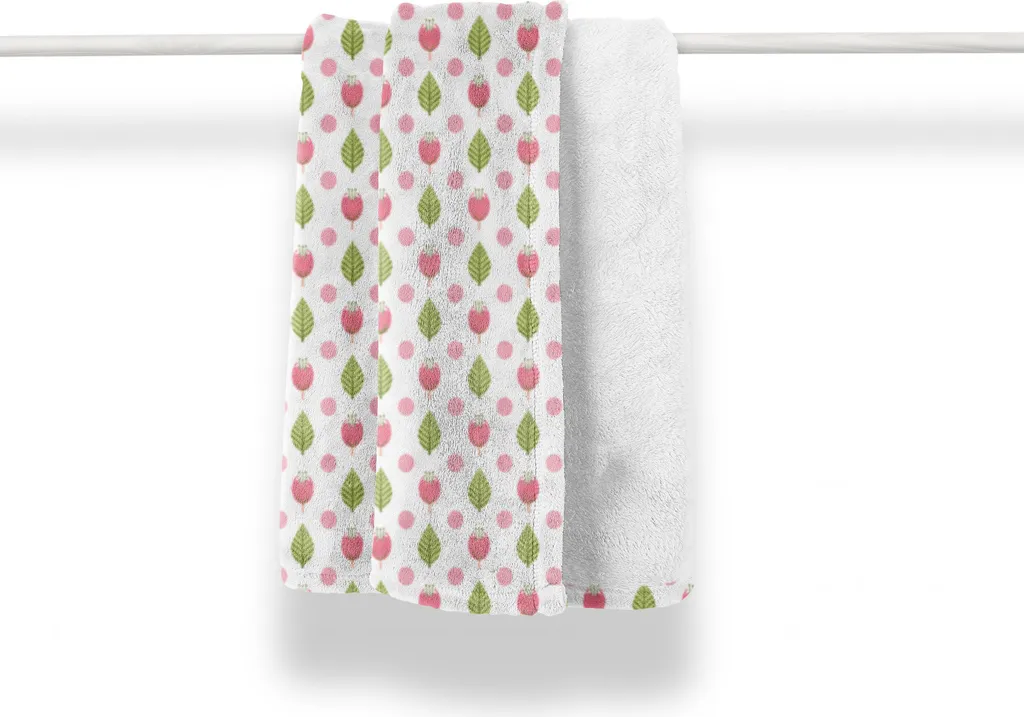 Coperta Arredo ABAKUHAUS Foglie e Fiori 125x175 | Stile Naturale