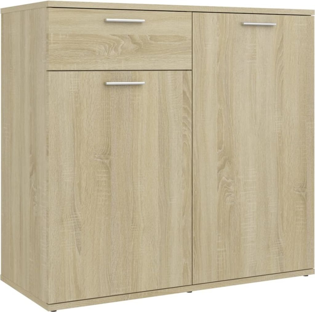 vidaXL Credenza rovere Sonoma 80x36x75 cm materiale a base Immagine del prodotto 