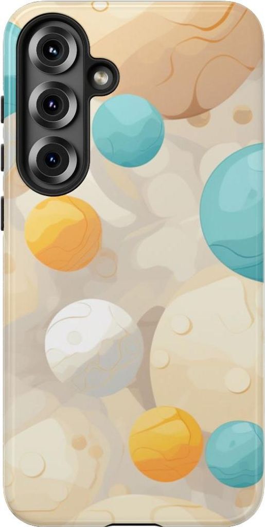 Buntes Kugelmuster in Marmoroptik – Hülle Kompatibel mit Samsung Galaxy S25 Plus