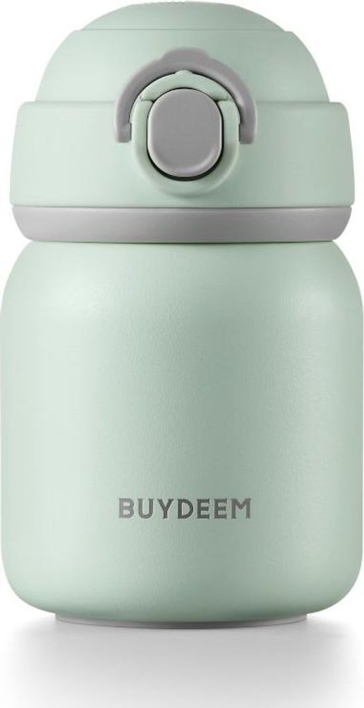 BUYDEEM Edelstahl-Thermoskanne 200 ml, Modell TAN200, Farbe Cozy Greenish