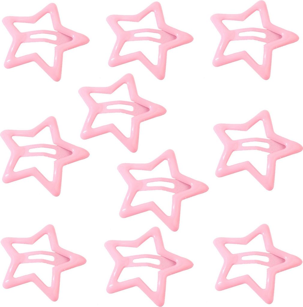 10er-Pack Haarspangen in Sternform aus Metall für Mädchen, Teenager und Erwachsene – Haarstyling-Werkzeug und Haaraccessoires