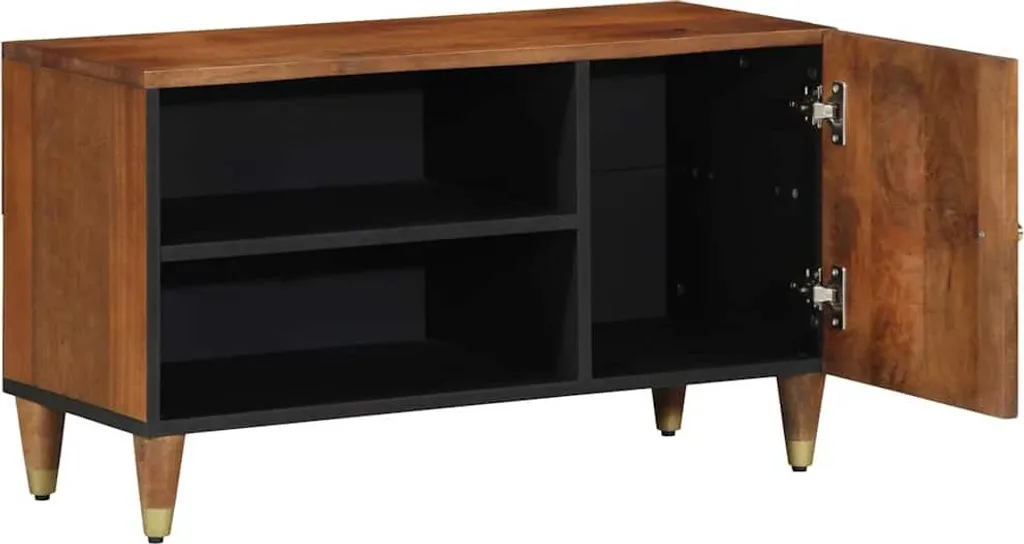 Mobile TV Rustico vidaXL 80cm: Legno Massiccio Mango Marrone