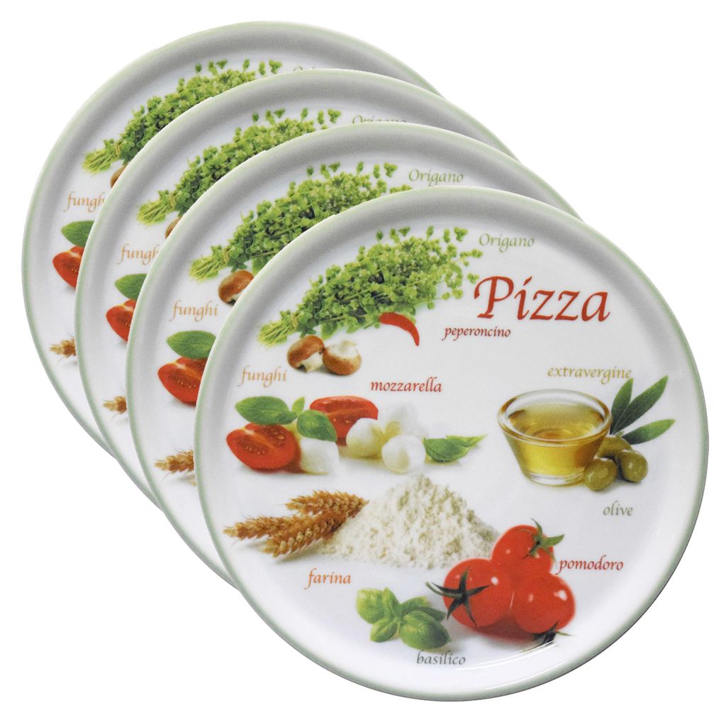 set de 4 assiettes à pizza Napoli Green Ø 32 cm Plateau de Image du produit 