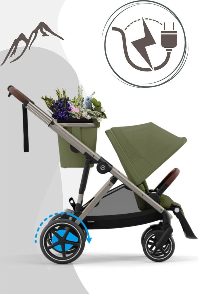 CYBEX e-Gazelle S, Betthimmel, Traditioneller Kinderwagen, Produktbild 