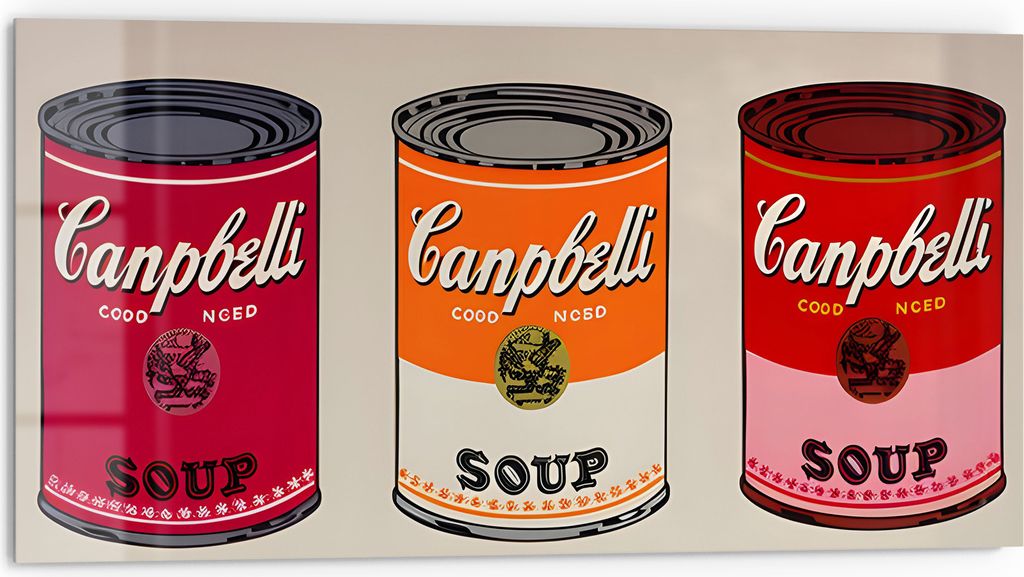 DEQORI Küchenrückwand Glas 80x40 cm 'Bunte Konserven' Spritzschutz Bad Rückwand Küche