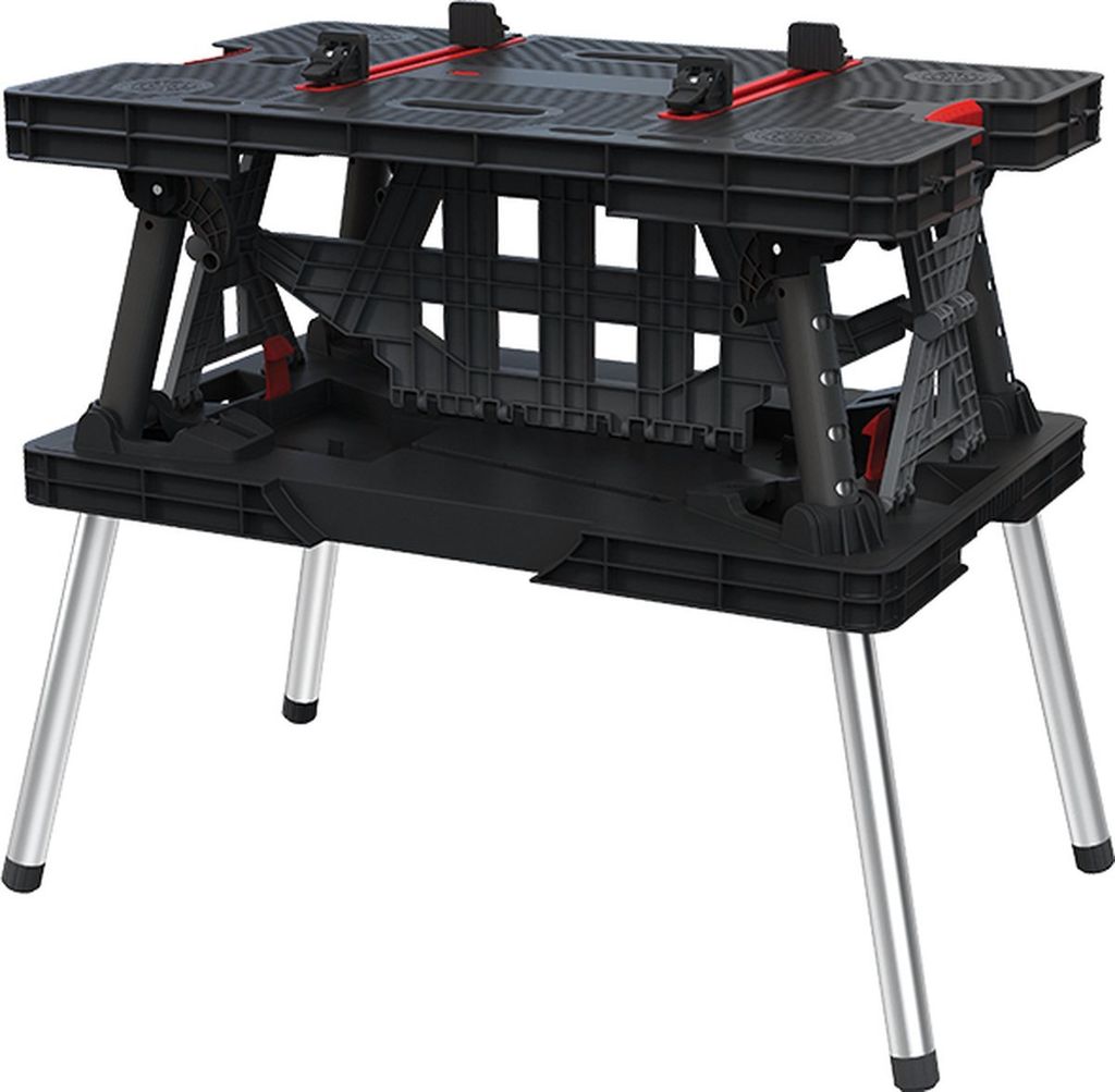 Keter Klappbarer Arbeitstisch mit Klemmen - 91x55,5x75,5 cm Produktbild 