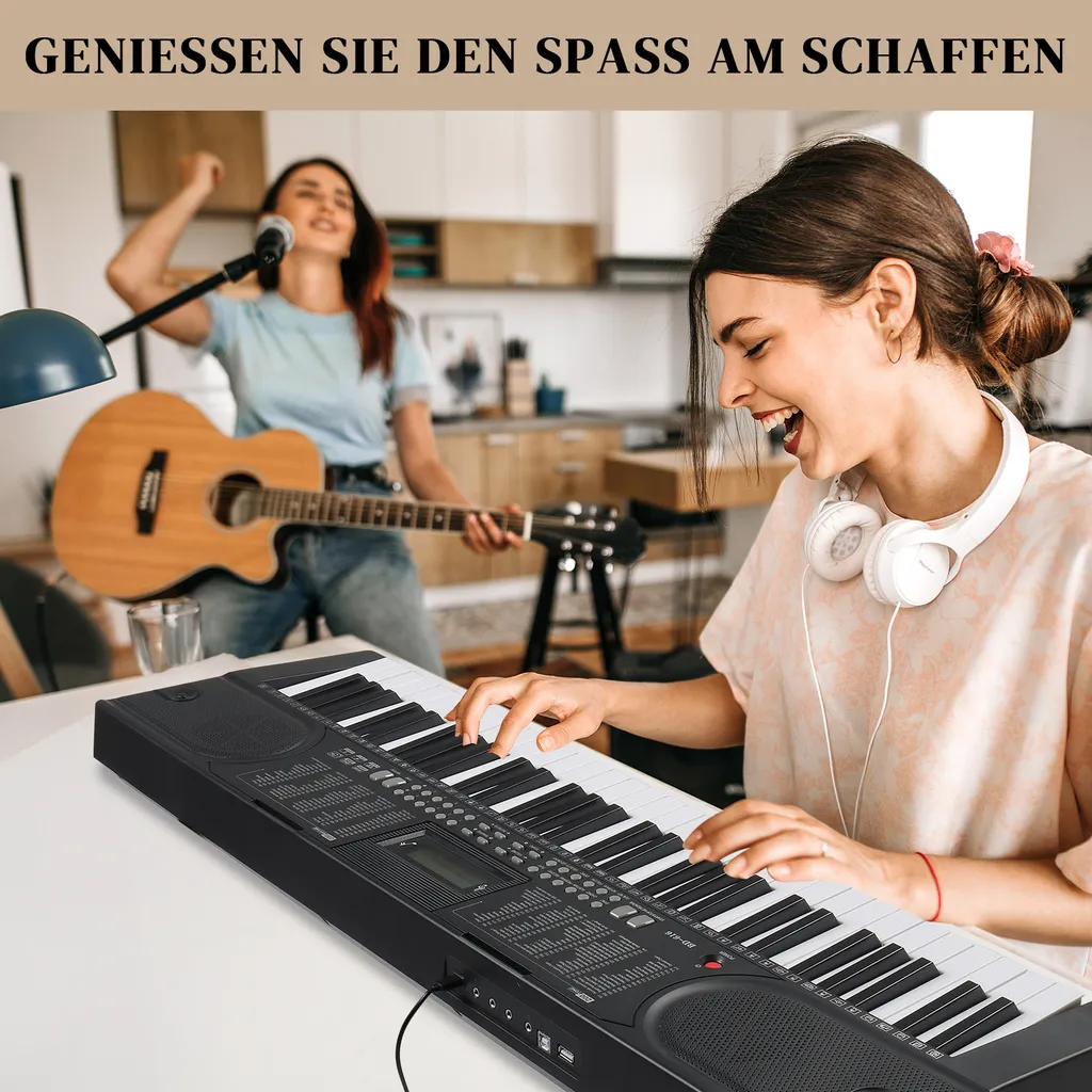 Kit Piano Numérique Complet 61 touches pour Débutant avec Accessoires