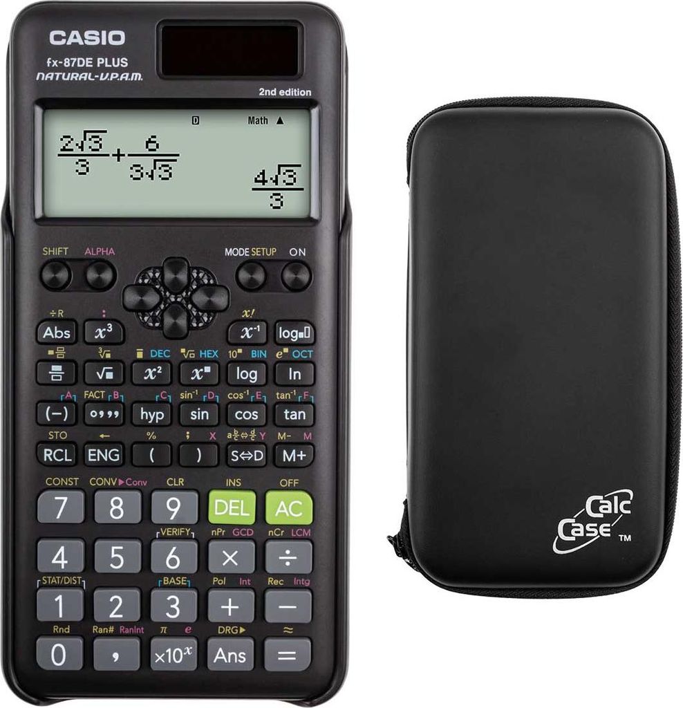 Casio FX-87DE Plus II inkl. CalcCase Schutztasche
