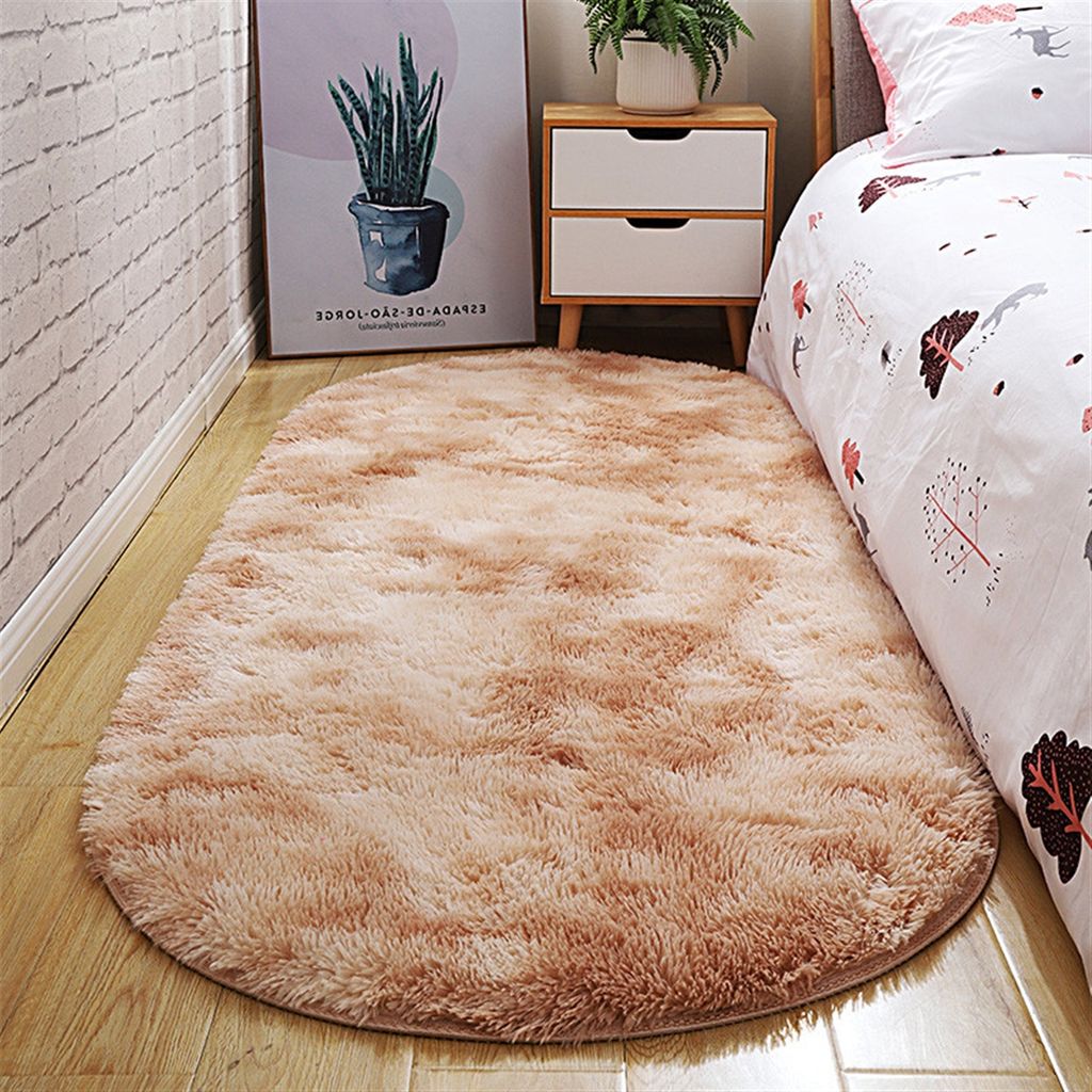 Icegrey Shaggy Teppich Hochflor Langflor Oval Tie-Dye Teppiche Farbecht Pflegeleicht fš¹r Wohnzimmer Esszimmer Kinderzimmer Schlafzimmer Bettvorl...