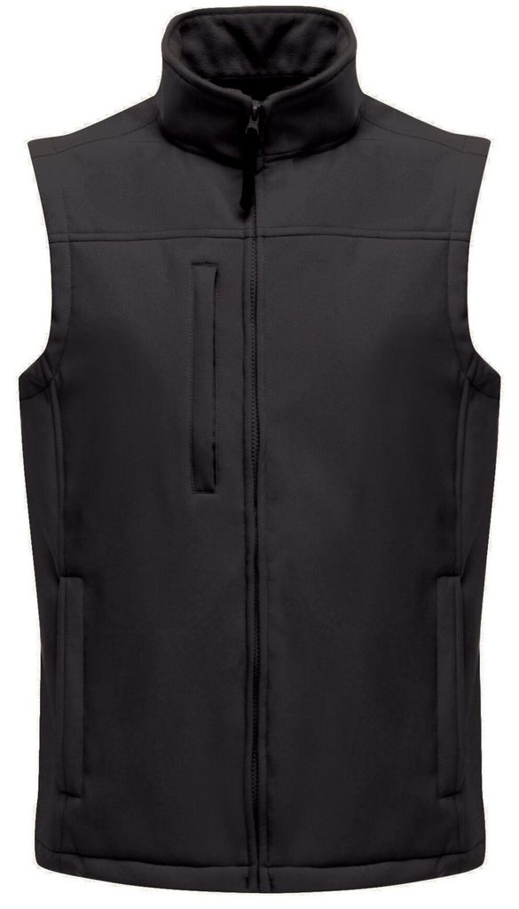 Regatta Herren Flux Softshell-Bodywarmer / Softshell-Weste, ärmellos, wasserabweisend LT195 (S) (Schwarz)