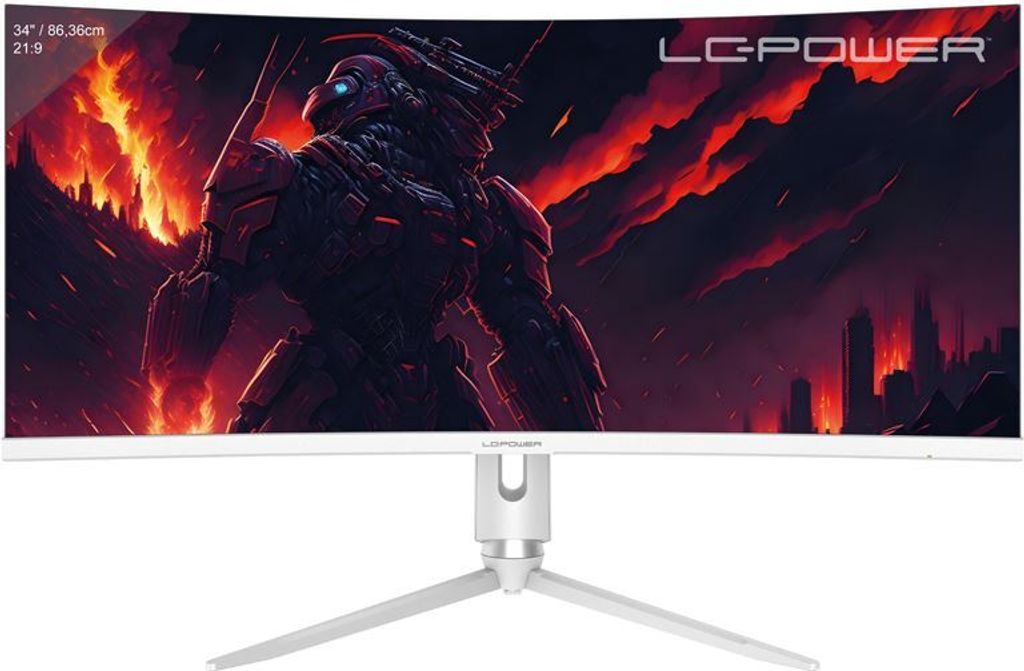 LC-Power 86,36cm (34") LC-M34-Q-C-PRO DP+HDMI+USB-A/-C+RJ45 Produktbild 
