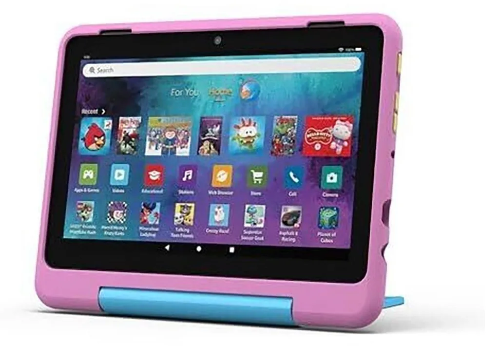 Fire HD 8 Kids Pro 2024 avec Écran 8 Pouces et Coque Jungle Cat Ultra Résistante