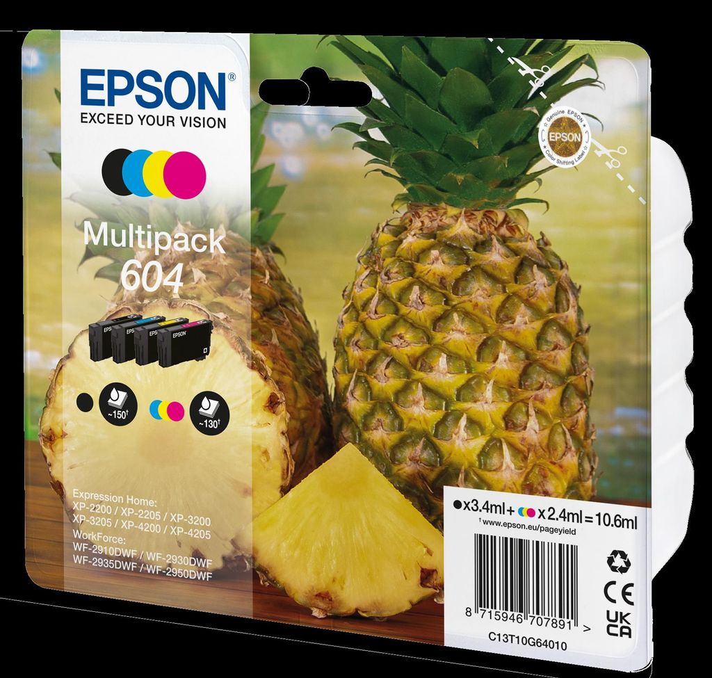 Epson 604 Multipack - pack de 4 - noir, jaune, cyan, Image du produit 