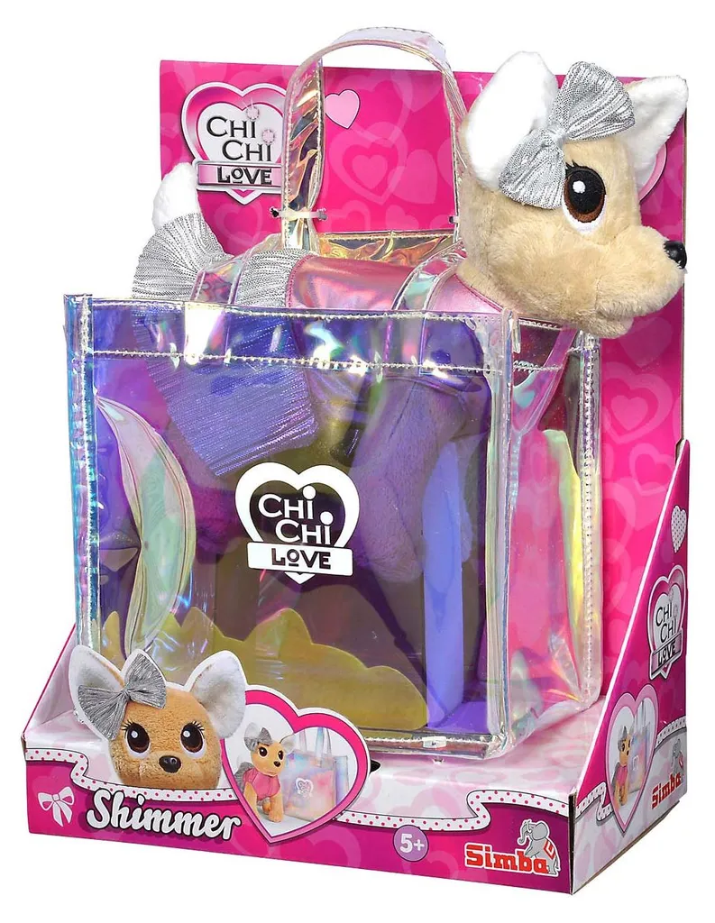 Petit Chien Chi Chi Love Shimmer Peluche à Emmener Partout dans son Sac
