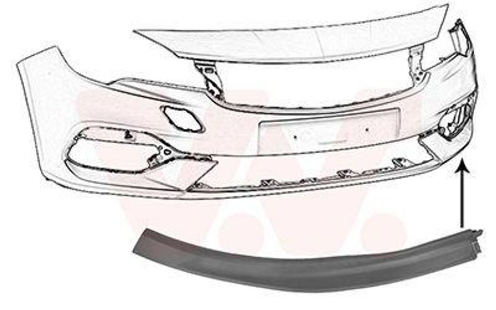 VAN WEZEL Spoilerlippe Frontlipe 3812501 Vorne Links für OPEL Astra K Sports Tourer (B16)