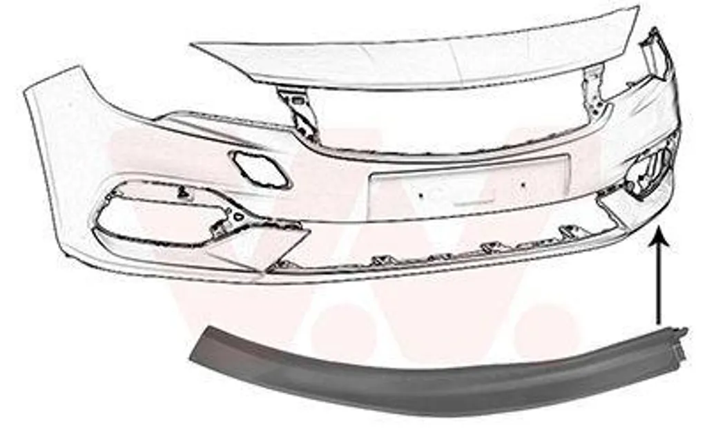 Spoiler avant gauche VAN WEZEL 3812501 pour OPEL Astra K Sports Tourer
