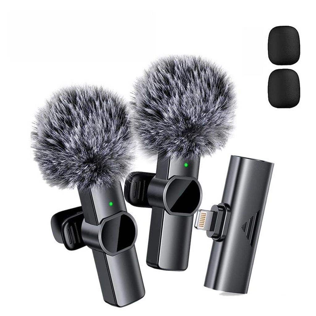 2 Stück Wireless Mikrofon für iPhone & iPad, Tragbares Produktbild 
