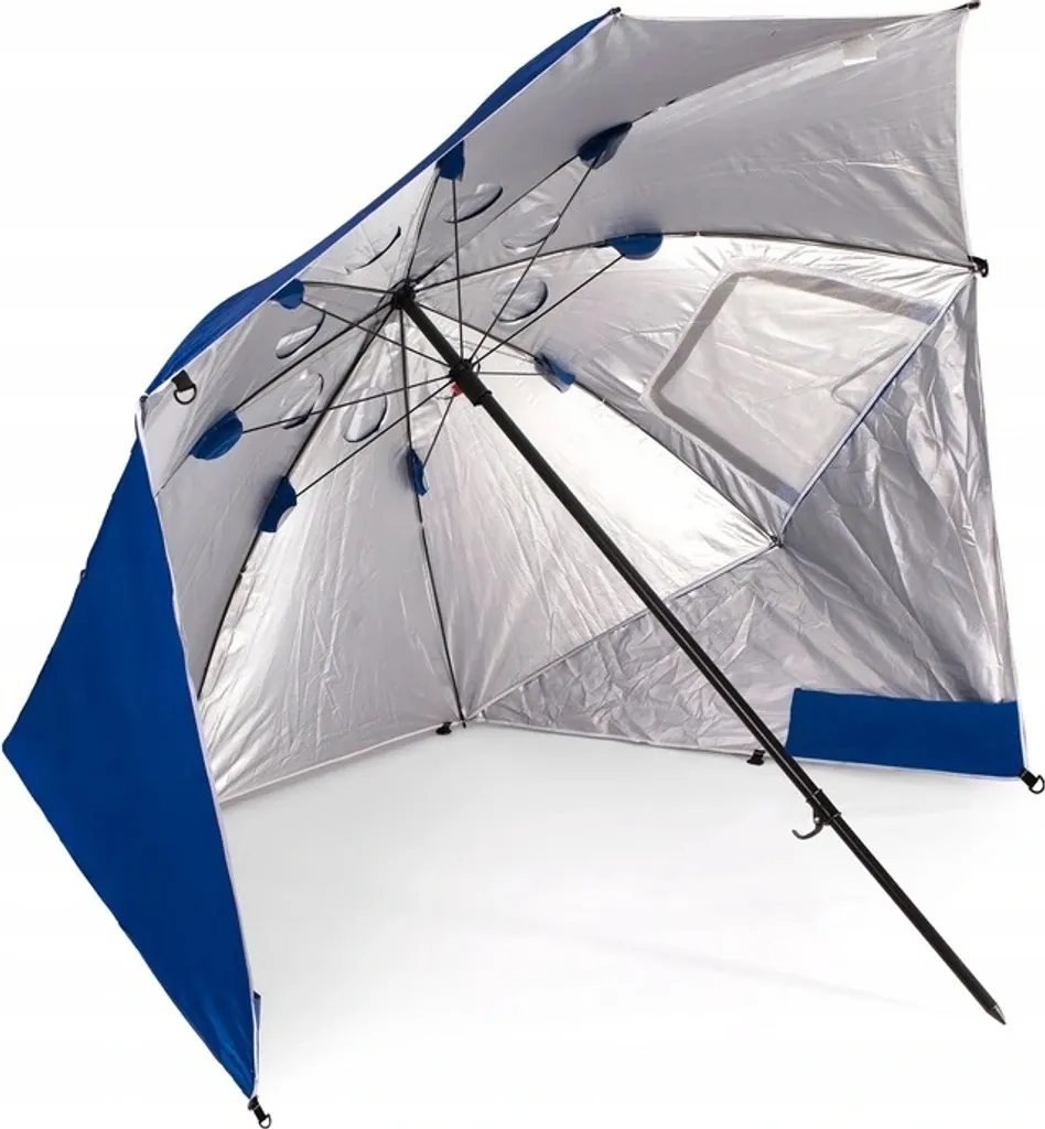 Parasol de jardin modulable et abri de plage anti-UV avec parois Gris