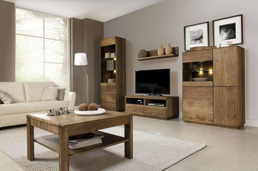 Easy Möbel Schlafzimmer Komplett - Set K Fazenda, 5 - teilig, teilmassiv, Farbe: Dunkelbraun