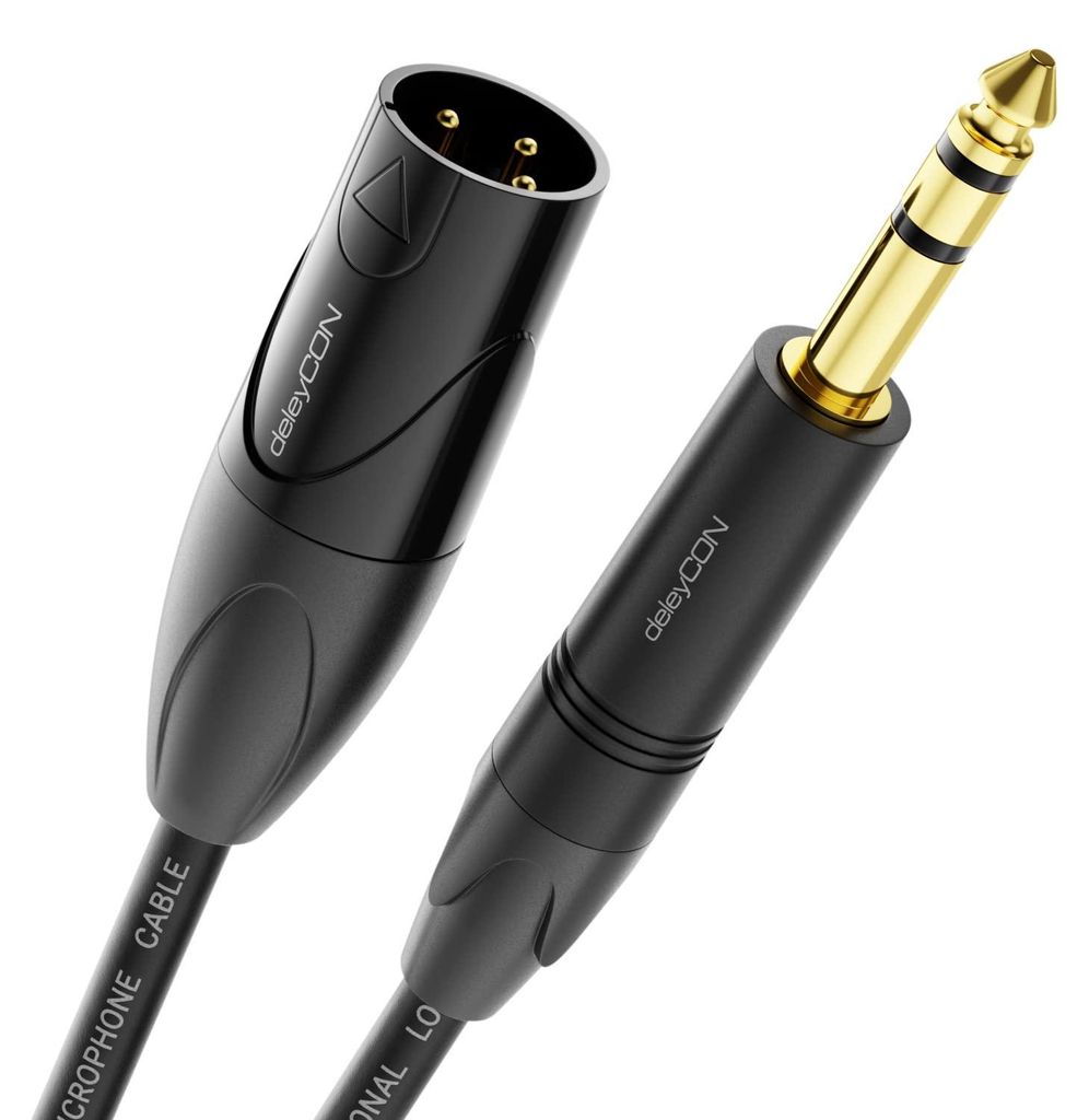 deleyCON 5 meter XLR-connector naar 6,35 mm tulpstekker Productafbeelding 