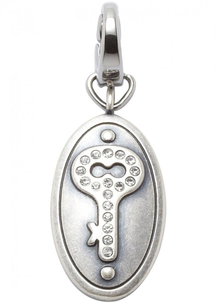 Fossil Charm Edestahl Silber Karabiner JF87598040