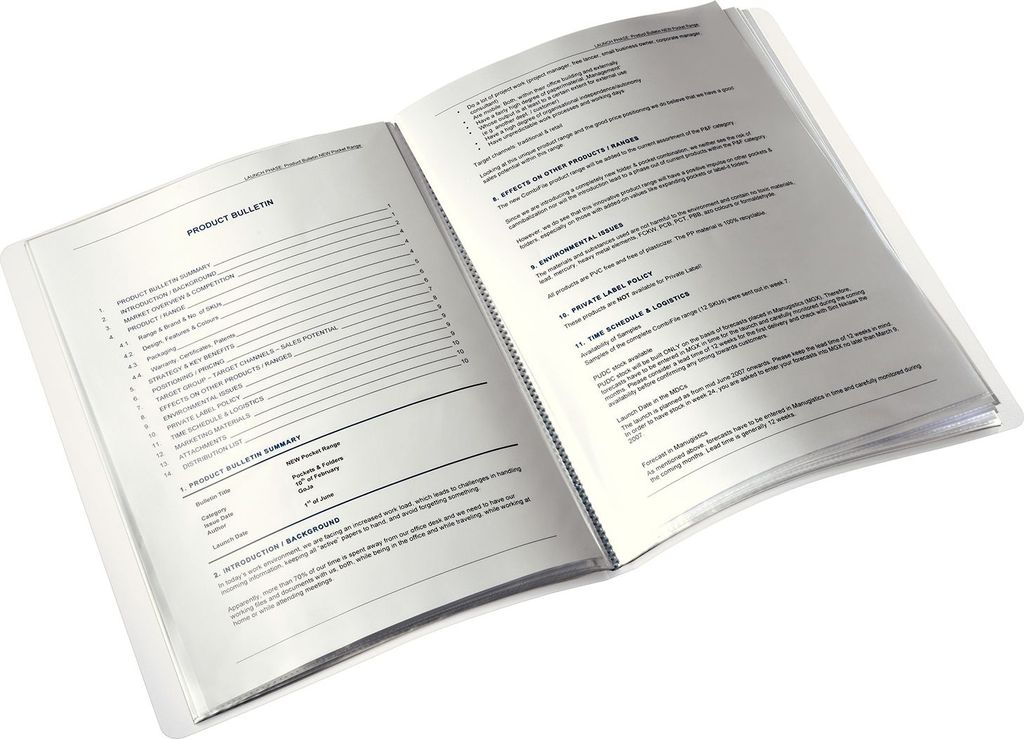 Sichtbuch Wow A4 20 Hüllen blau metallic Packung mit 10 Stück