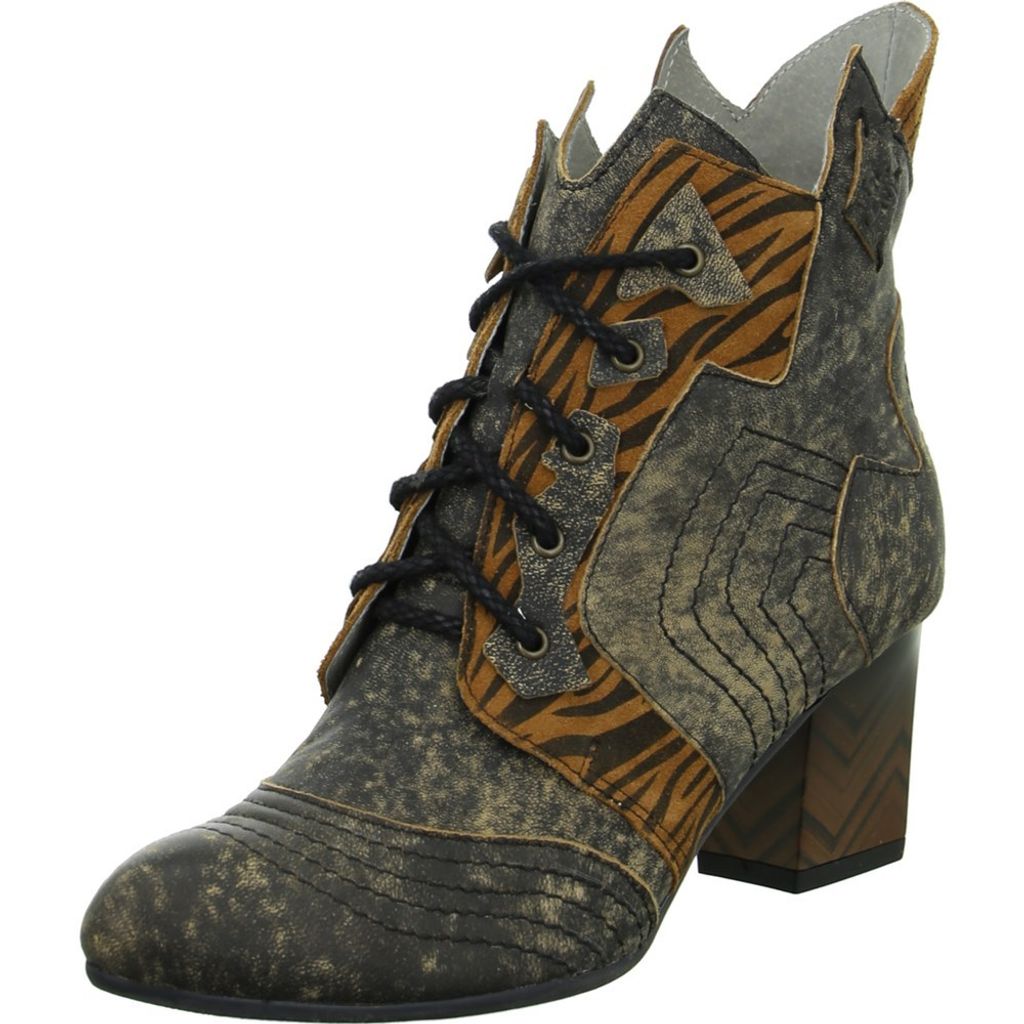 Maciejka Schnürstiefel Kaltfutter in grau, Gr. 40