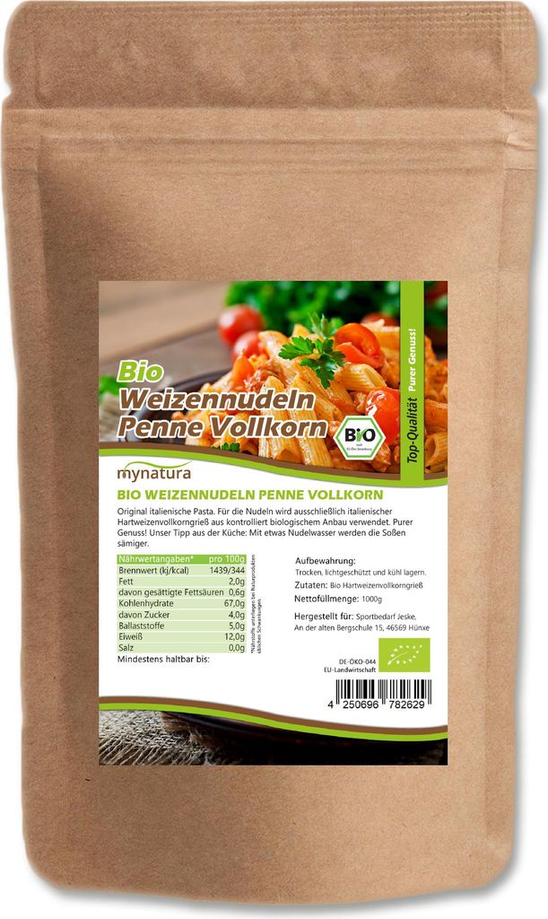 Mynatura Penne Weizen Vollkorn Nudeln