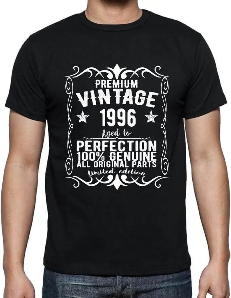 Herren Grafik T-Shirt Alle Originalteile bis zur Perfektion gealtert 1996 – All Original Parts Aged to Perfection 1996 – Geschenk 28. Geburtstag