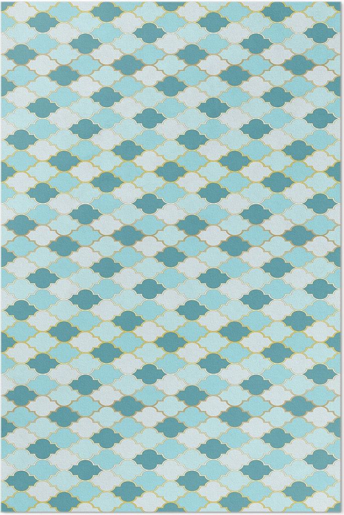 Blaues Mosaik dekorative Fliesen – Vinyl Fußmatte – 150x225 cm – Rutschfest, Pflegeleicht & Langlebig