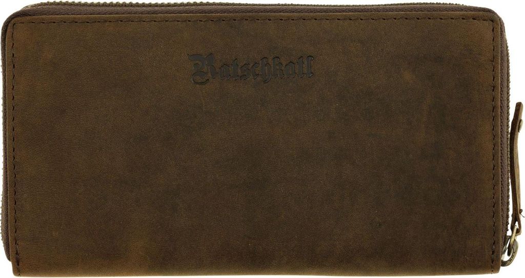Hodalump & Ratschkatl Damen Geldbörse Geldtasche Gretl Leder Braun
