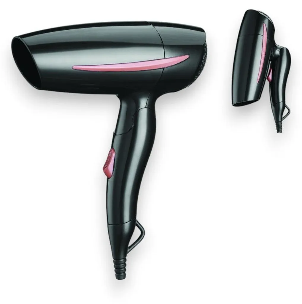 Sèche-cheveux Travely 800W à 2 vitesses avec manche pliant gain de place