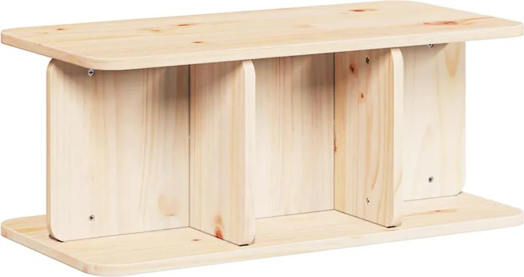 Tavolino da Soggiorno vidaXL in Legno Massiccio Pino Naturale