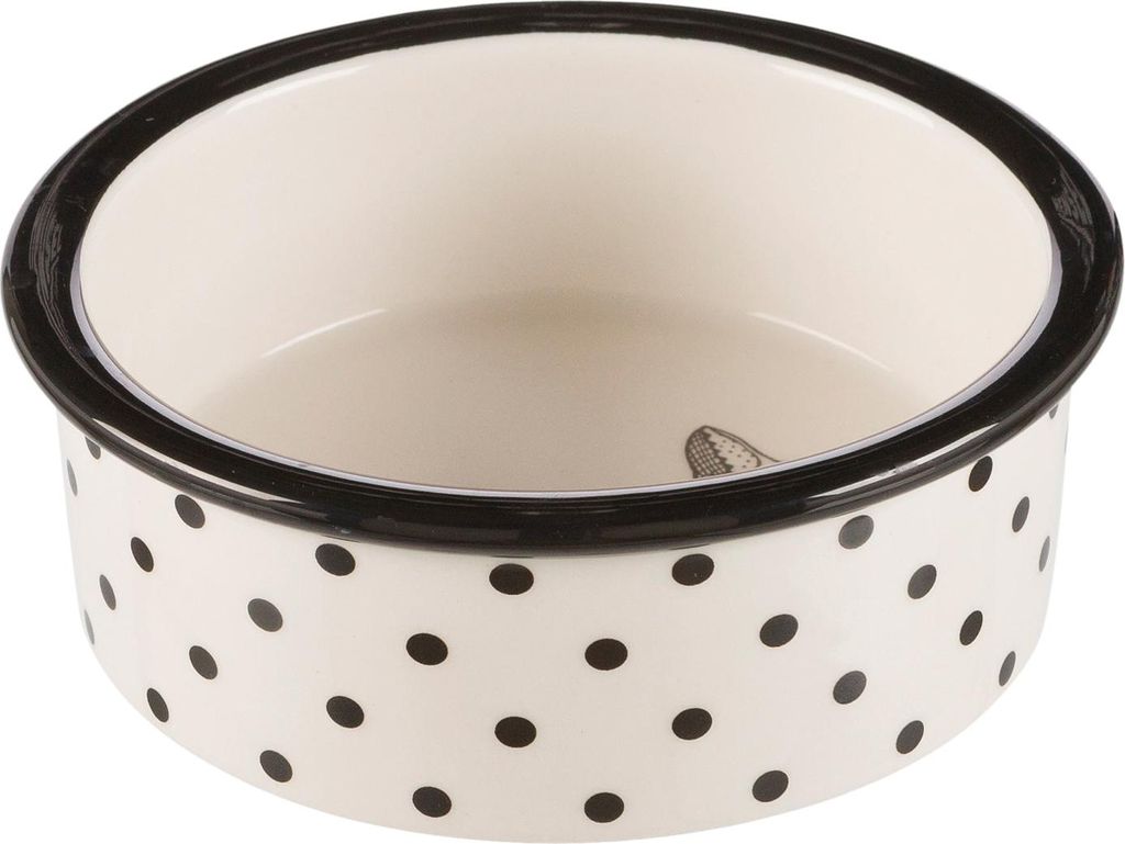 Keramiknapf 0,3 l/ø 12 cm weiß/schwarz Produktbild 