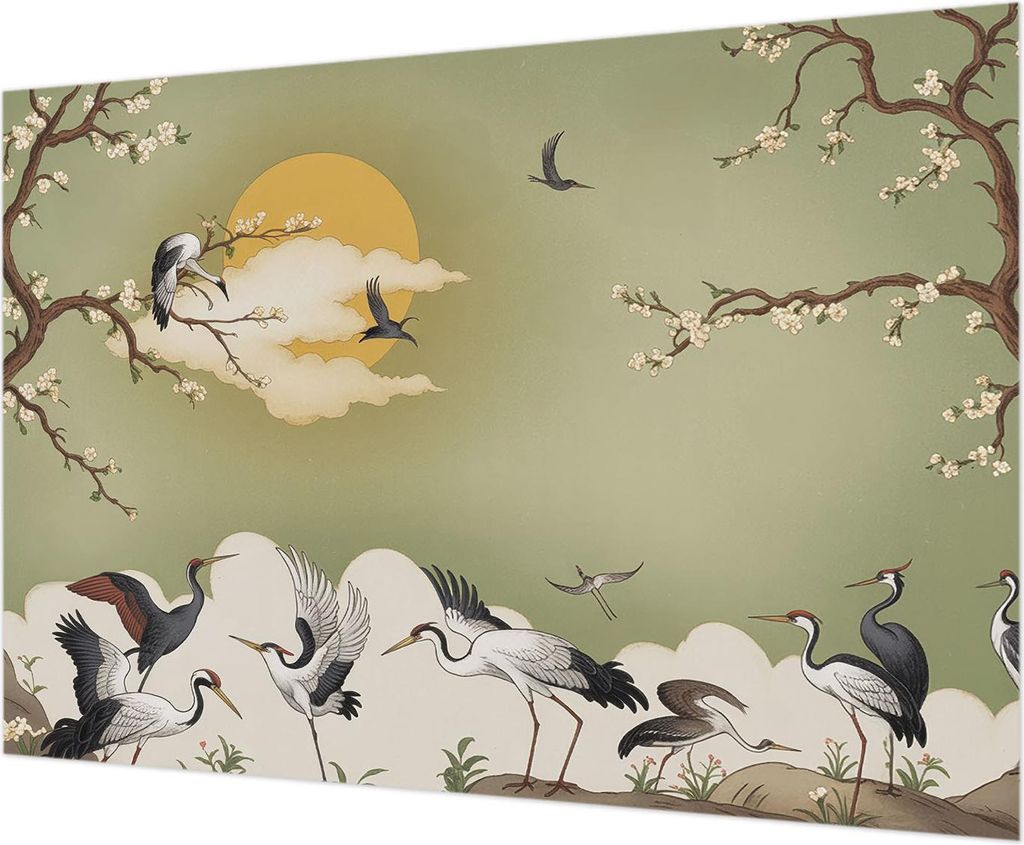 Wandtapete - Dekorative Tapete für Wohnzimmer - Tapetenfolie für Wanddekoration - 208x146 cm - Elegante Natur